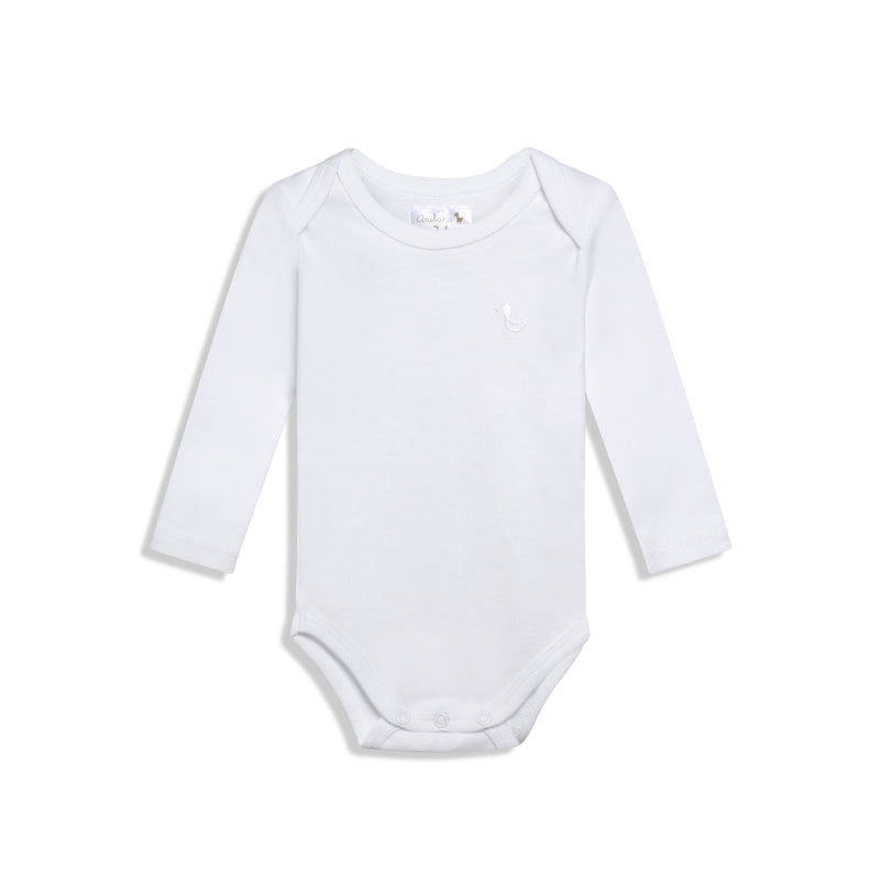 Classic Long-sleeved White Bodysuit