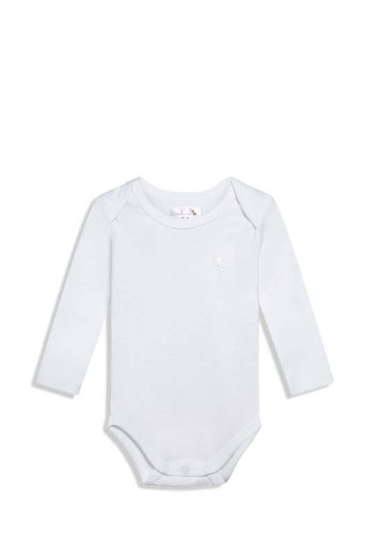 Classic Long-sleeved White Bodysuit