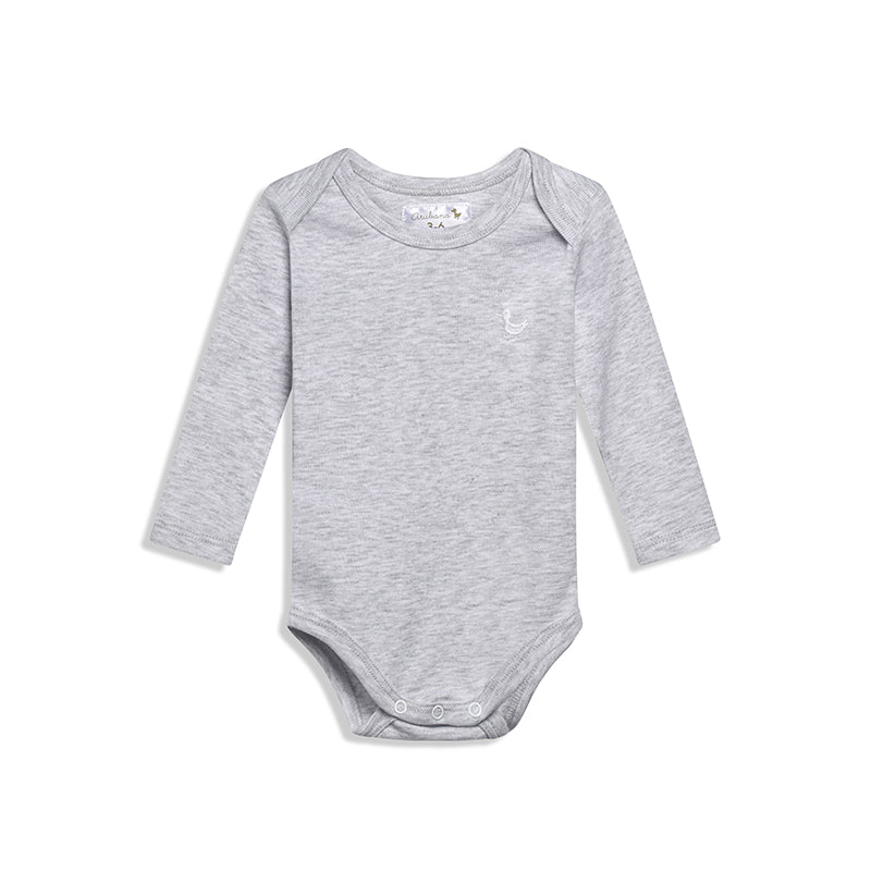 Classic Long-sleeved Gray Bodysuit